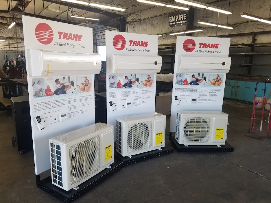 Mini split air conditioner showroom display stands